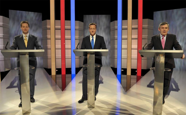 Clegg, Cameron, Brown : The First Ever UK Election Television Debate