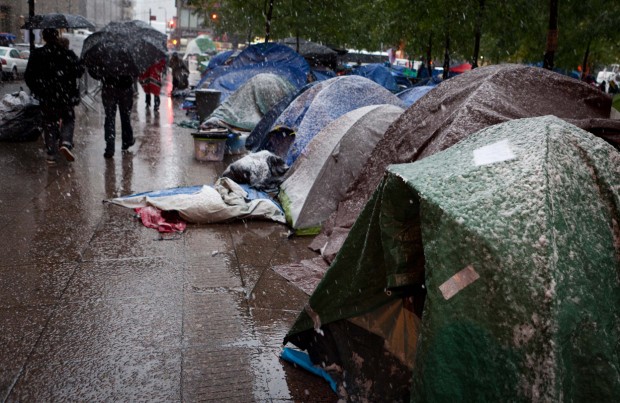 Occupy Wall Street tents