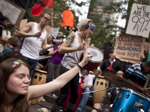 Occupy drummers