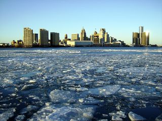 Detroit River Ice Flows (Wikimedia)