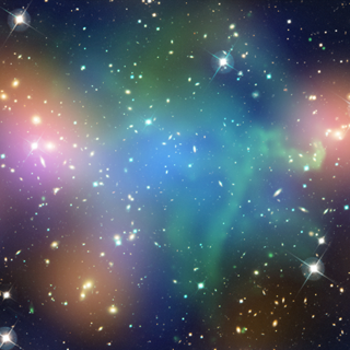Galaxy Cluster A520. NASA, ESA, CFHT, CXO, M.J. Jee (University of California, Davis), and A. Mahdavi (San Francisco State University)