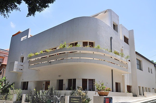 Bauhaus building in Tel Aviv White City