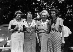 Four women standing outside, 1930s?
