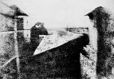View from the Window at Le Gras, 1826, the oldest surviving photograph.