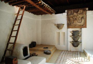 Image of reconstructed dwelling interior at Catalhoyuk
