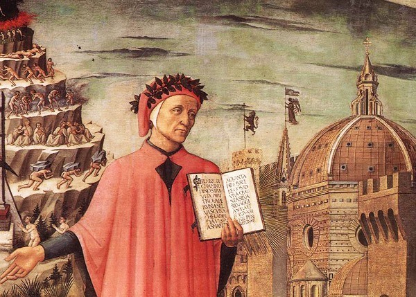 Dante presenting the Divine Comedy to Florence by Domenico di Michelino.