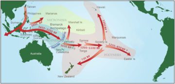 Image of map of Austronesian migration routes