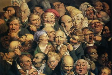 'Meeting of 35 Heads' (H Daumier)