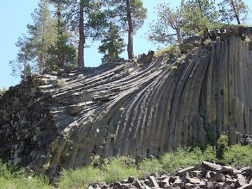 Image of columnar basalt at Devils Postpile National Monument, California