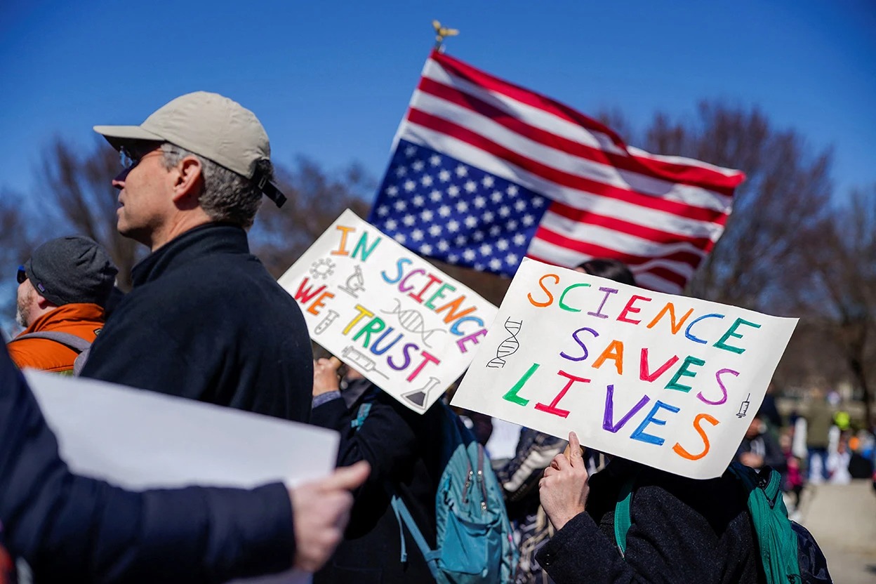 Protest New Invention ‘Scientists will not be silenced’: thousands protest Trump research ...